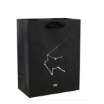 black gift paper bag with constellation hot stamping